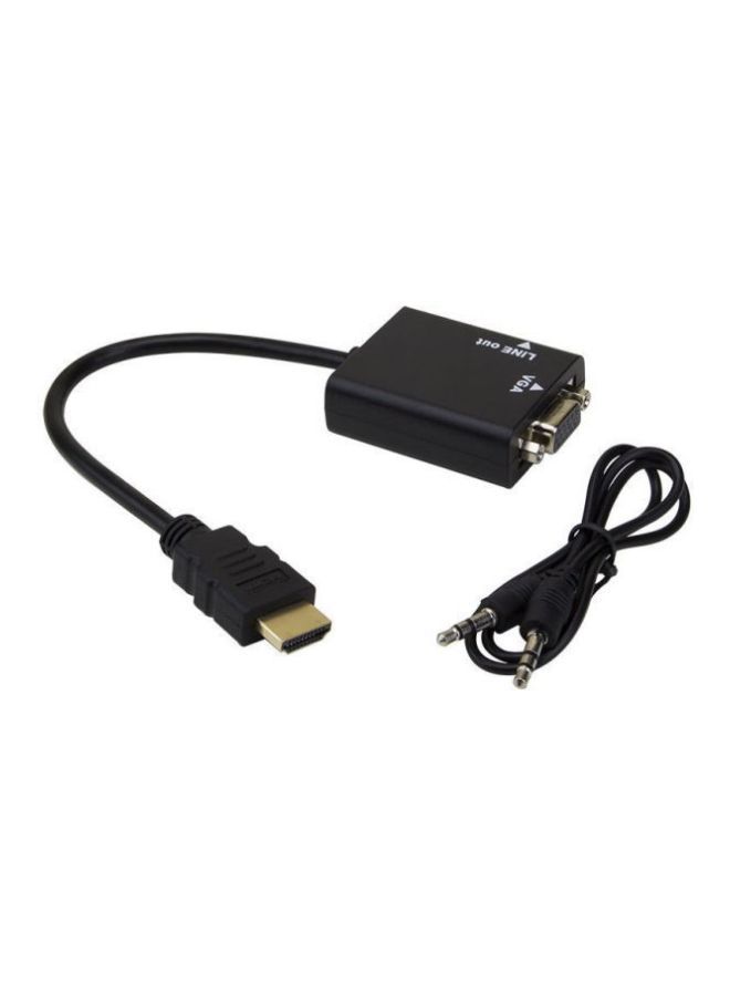 NIBEMINENT HDMI To VGA Video/Audio Adapter Black - Image 2