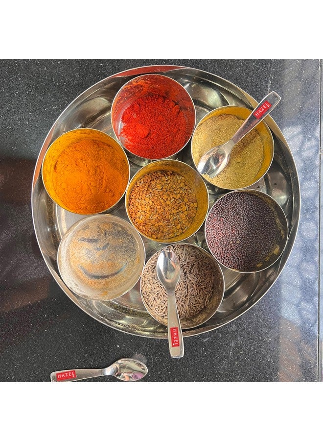 HAZEL Stainless Steel Masala Spoons for Small Containers Mini Spoon for Masala Dabba Spices Spoons, Set of 6, 8.8 Cm - Image 5
