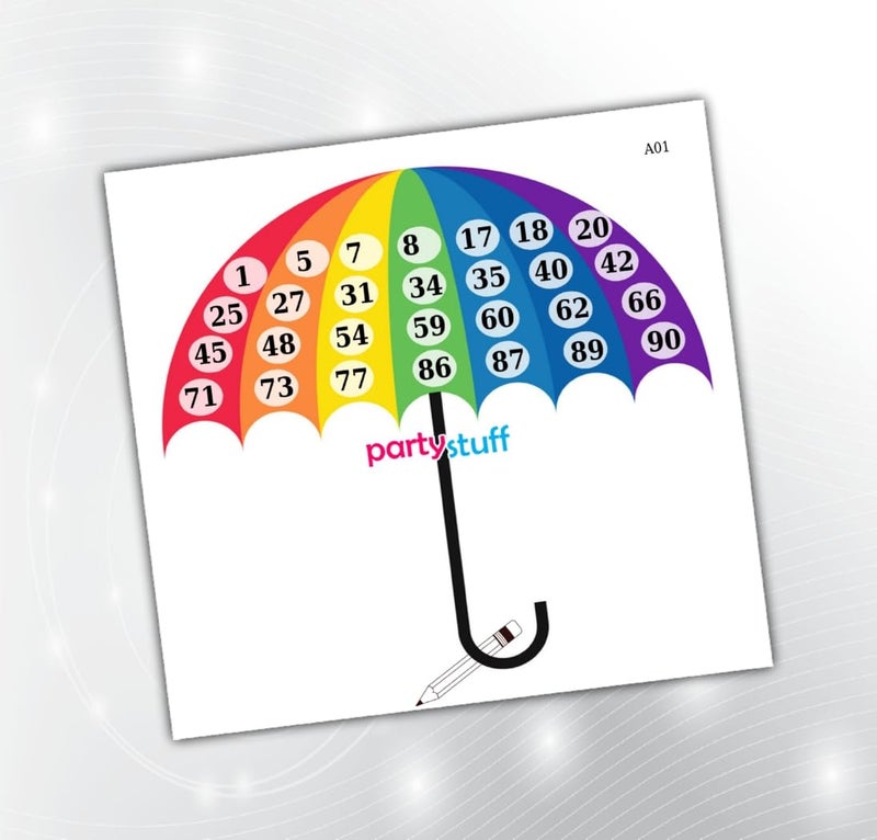 PartyStuff Tambola Housie Tickets - Umbrella kukuba (36 Piece) - Image 1