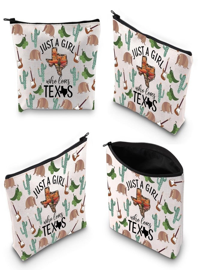 XYANFA Western Gift Canvas Makeup Bag Western City Lover Gift Cowgirl Canvas Zipper Pouch (Texxs makeup Bag) - Image 5
