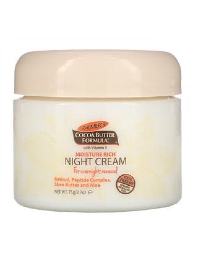 PALMER'S Palmers Cocoa Butter Formula Moisture Rich Night Cream 2.7 oz 75 g 