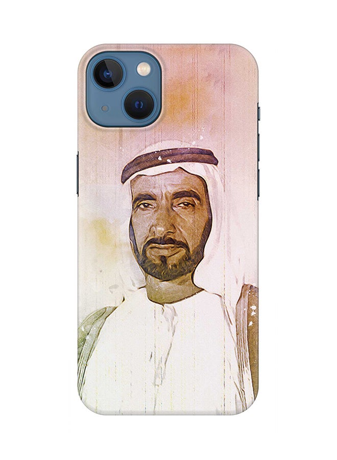 Stylizedd Case for Apple iPhone 14 Plus Case Slim Snap Classic Series Mobile Cover Hard PC Shield Matte Finish Print - The Wise Sheikh Zayed