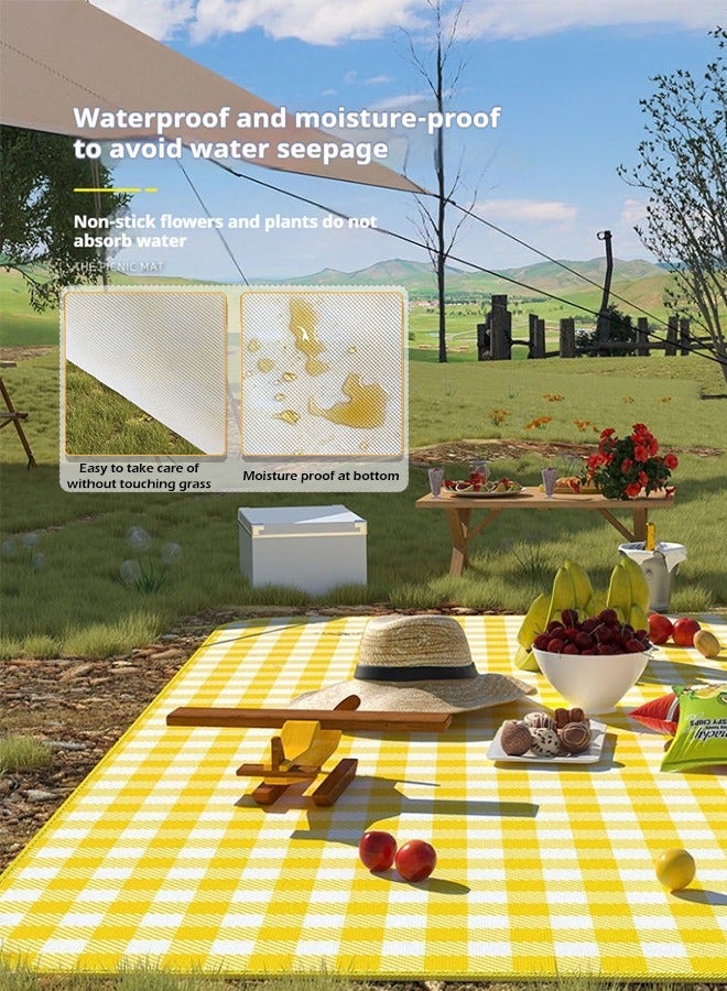 Generic Camping Accessories Thickened Waterproof Foldable Outdoor Camping Mat Widen Picnic Mat Plaid Beach Blanket Baby Multiplayer Tourist Mat,200*200cm  - Image 4