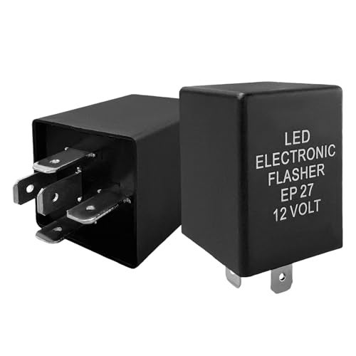NYTKL 2PCS EP27 FL27 LED Electronic Flasher Relay 5Pin Car Flasher Relay for Fixing Turn Signal Bulbs 12V Electronic Hazard Warn Relays for Ranger F150 F250 F350 Explorer - Image 1