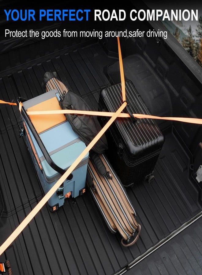 ELECFRESH 2PCS Retractable Truck Bed Tie Downs for Chevy Silverado & Sierra 1.5 Ton Capacity, Fits 2019-2025 2026 Chevy Silverado & Sierra Accessories, Heavy Duty Ratchet Straps with Quick Release - Image 5