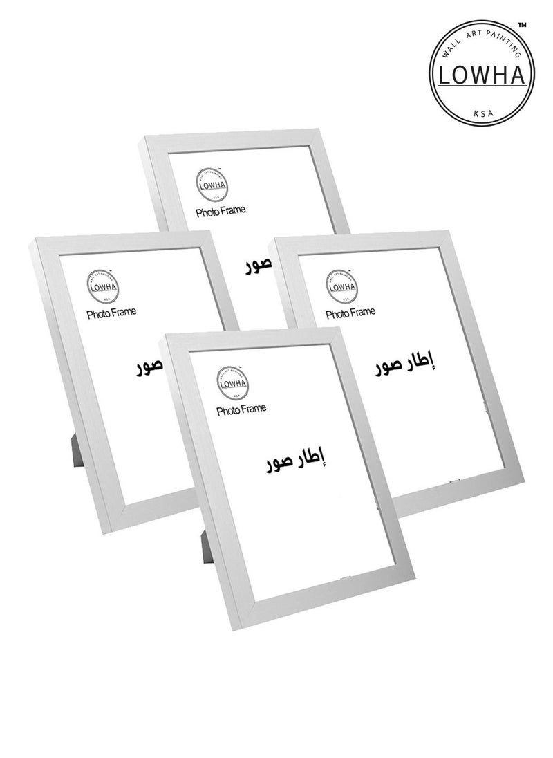 LOWHA - Set Of 4 Wall Or Tabletop Stand Photo Frame With Horizontal and Vertical Formats - Image 1