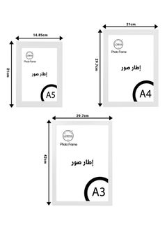 LOWHA Set Of 4 Wall Or Tabletop Stand Photo Frame With Horizontal and Vertical Formats  - Image 5