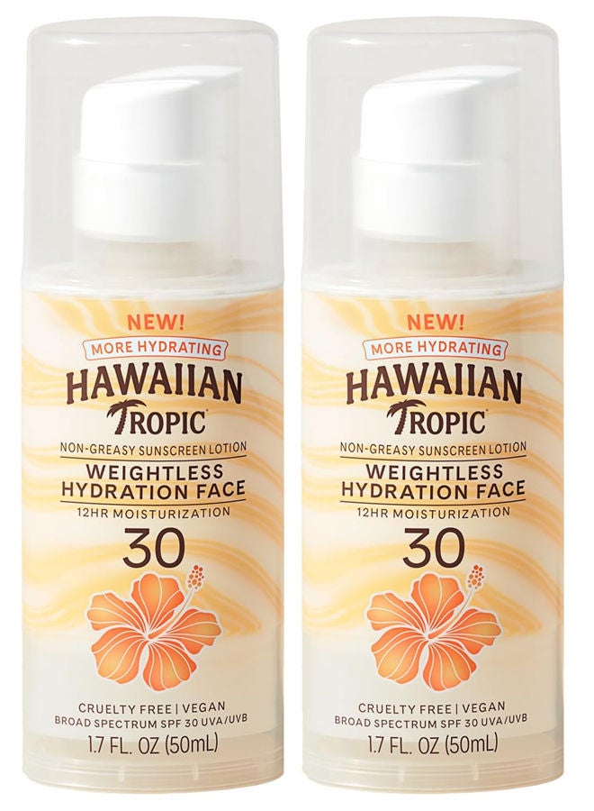 Hawaiian Tropic SH WeightLess Face Lotion SPF30 2x50ml