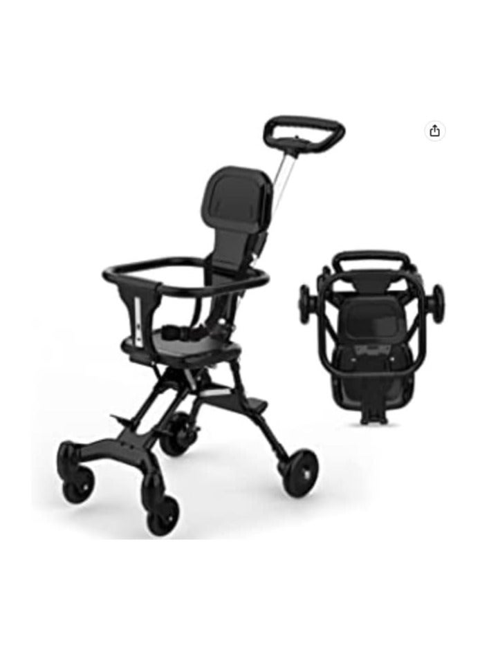 Zexen Pocket Stroller for Travel Stroller for Airplane Portable Compact Airport Stroller Small Stroller for Toddler Travel  All Terrain Stroller for Toddler Stroller for Upto 65 Lbs (black) - Image 1