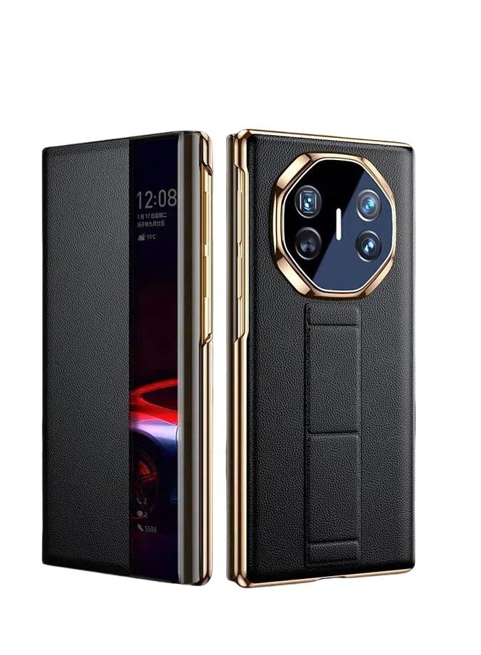 general Case Compatible with Huawei Mate XT (5G), Built-in Smart Window & Sliding Hand Strap, Frosted Anti-fingerprint Flip Protective Cover for Huawei Mate XT Ultimate - Image 1