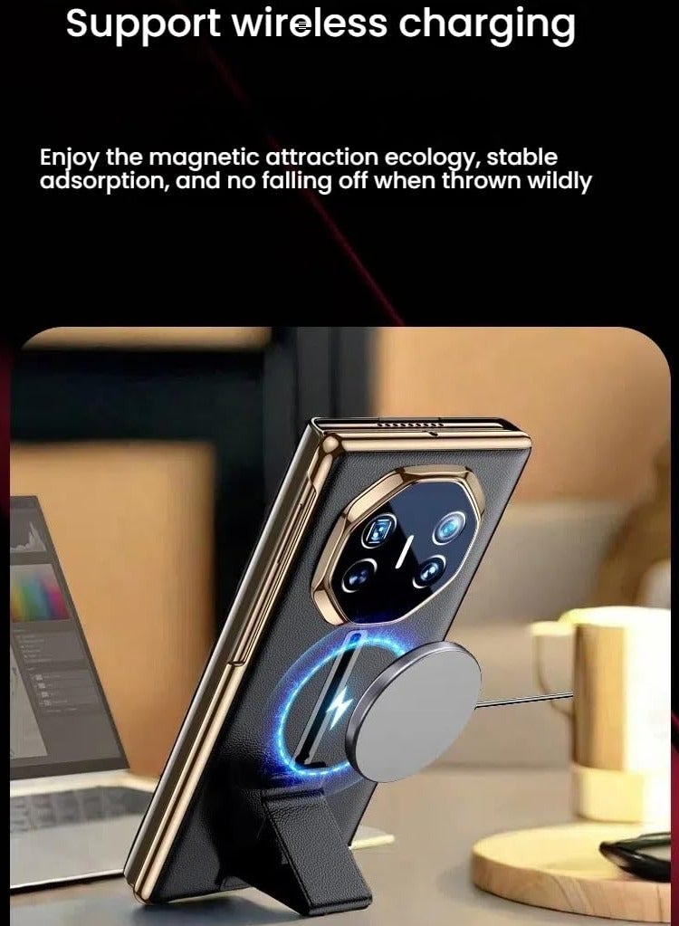 general Case Compatible with Huawei Mate XT (5G), Built-in Smart Window & Sliding Hand Strap, Frosted Anti-fingerprint Flip Protective Cover for Huawei Mate XT Ultimate - Image 2