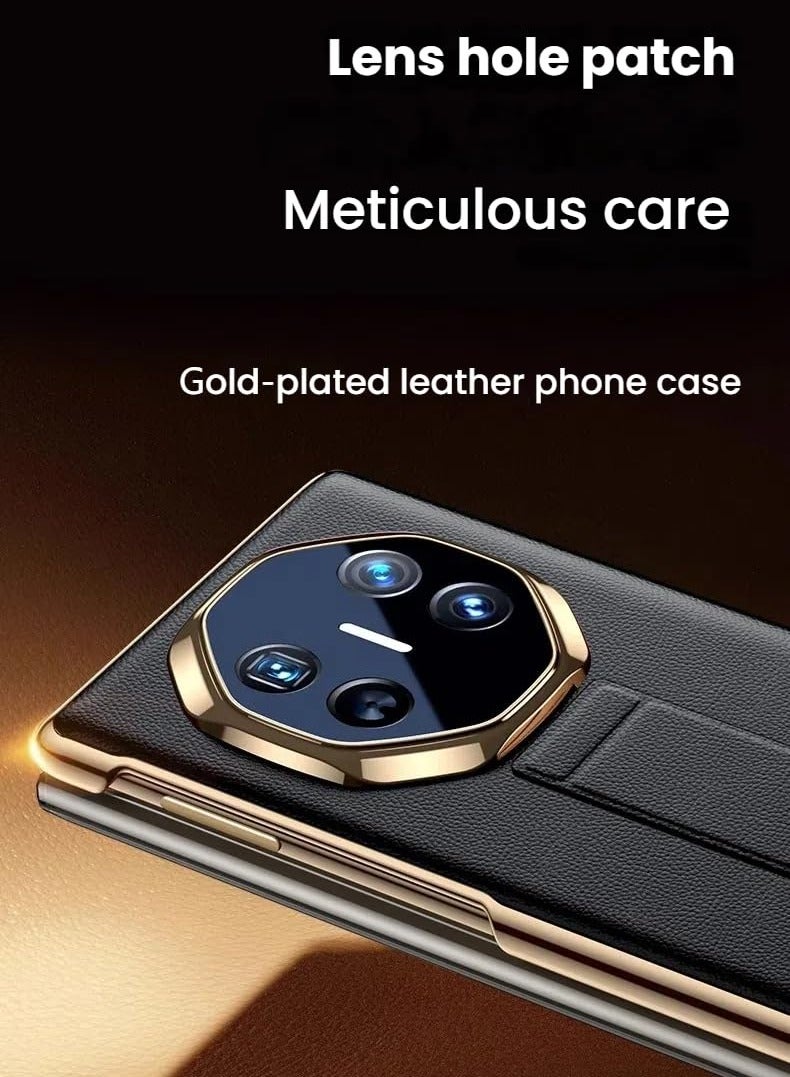 general Case Compatible with Huawei Mate XT (5G), Built-in Smart Window & Sliding Hand Strap, Frosted Anti-fingerprint Flip Protective Cover for Huawei Mate XT Ultimate - Image 3