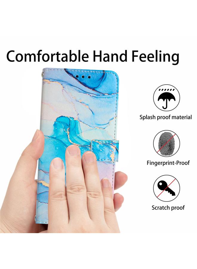 erorex Case For Samsung Galaxy A36 / A56 Painted Marble Pattern Leather Phone Case - Image 5
