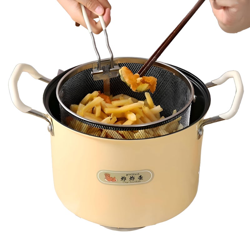 Steam Basket - Versatile frying pan featuring a steaming basket, glass lid, and nonstick surface, stainless steel handle; great for crisping potatoes, poultry, and shrimp. - Image 5