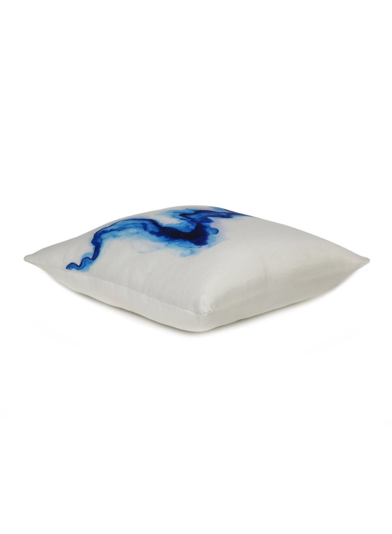 Oussum Ink Spread Decorative White Throw Pillow Covers Set of 2 For Car Seat Home Bedroom Sofa Home Decoration Office Chair (16 X 16 Inch) - Image 2