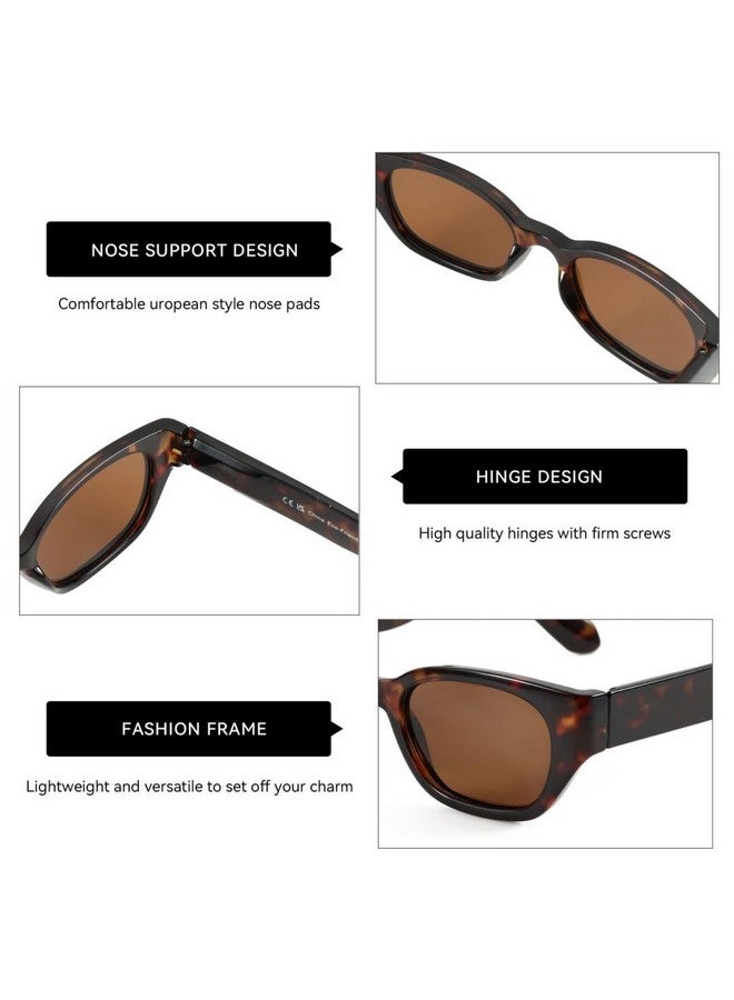 ZENOTTIC Trendy Narrow Rectangle Sunglasses For Women Small Fashion Polarized Cat Eye Sun Glasses Uv400 Protection - Image 4