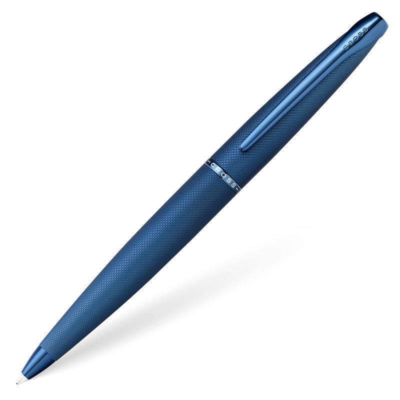 Cross ATX Refillable Ballpoint Pen Presented in a Luxury Gift Box - Medium Point, Black Ink, Sandblasted Dark Blue - Image 1