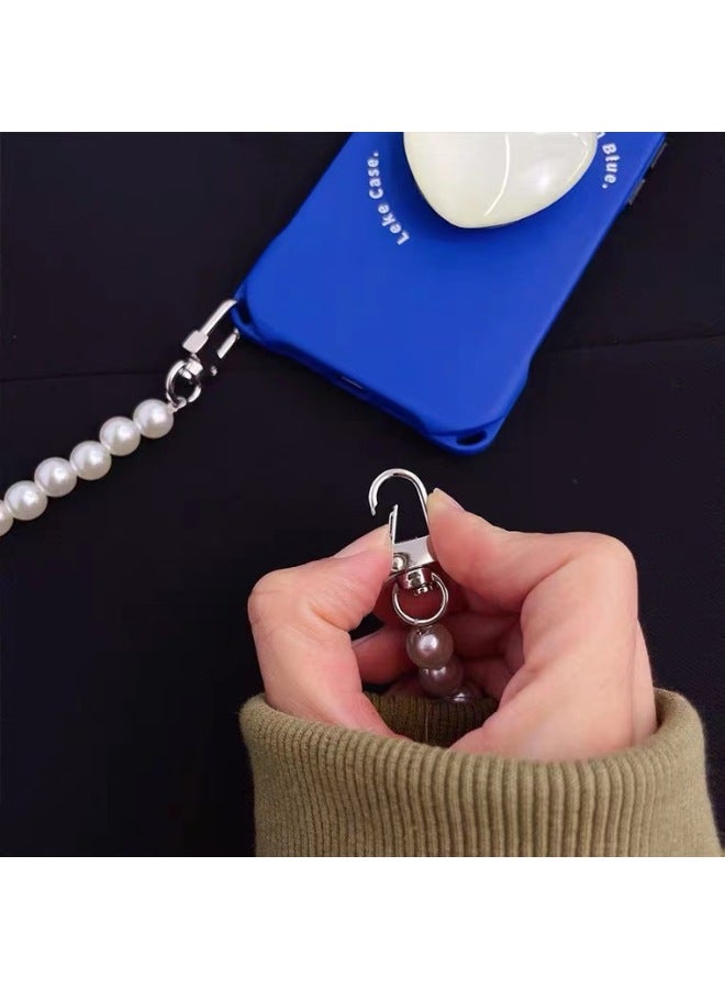 Mobile Phone Lanyard Highlight Imitation Pearl Crossbody Chain Elegant Women's Internet Celebrity Water Cup Chain Bag Chain Removable Mobile Phone Chain Trendy-Specifications Support Image Upload:8mm Pearl Slung Chain "golden Key Chain" 110cm - Image 5