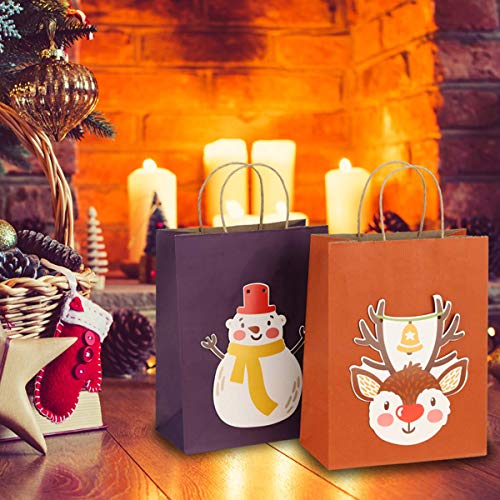 BagDream Gift Bags 8x4.25x10.5 Inches 100Pcs Purple Kraft Paper Bags with Handles Bulk, for Shopping, Retail, Merchandise, Party Favor, Craft, 100% Recyclable Paper Gift Sacks - Image 4