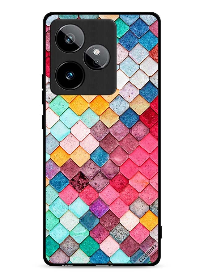 Covernex Realme GT 7T 5G Protective Case Cover Diamond Square Shape Pattern