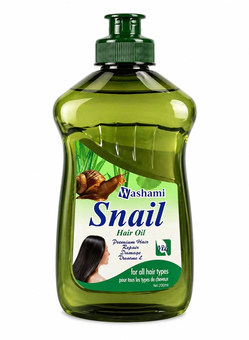 Washami Snail Hair Oil for All Hair Types, 250 ml - Image 1