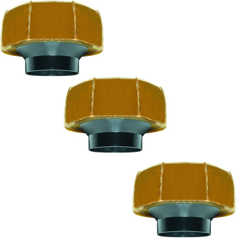 Fluidmaster 7513 Extra Thick Wax Toilet Bowl Gasket with Flange, for 3-Inch and 4-Inch Waste Lines - 3 PACK - Image 1