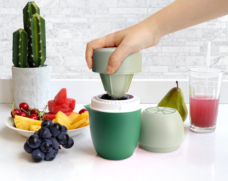 Lechin Hand Juicer - Citrus Juicer with Lemon Shape - Hand Lemon Juicer with Two Press Options for Different Fruits (Green) - Image 4
