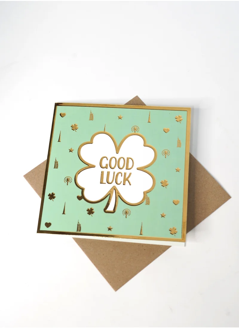 Share the Love Good Luck Gold Foil Greeting Card