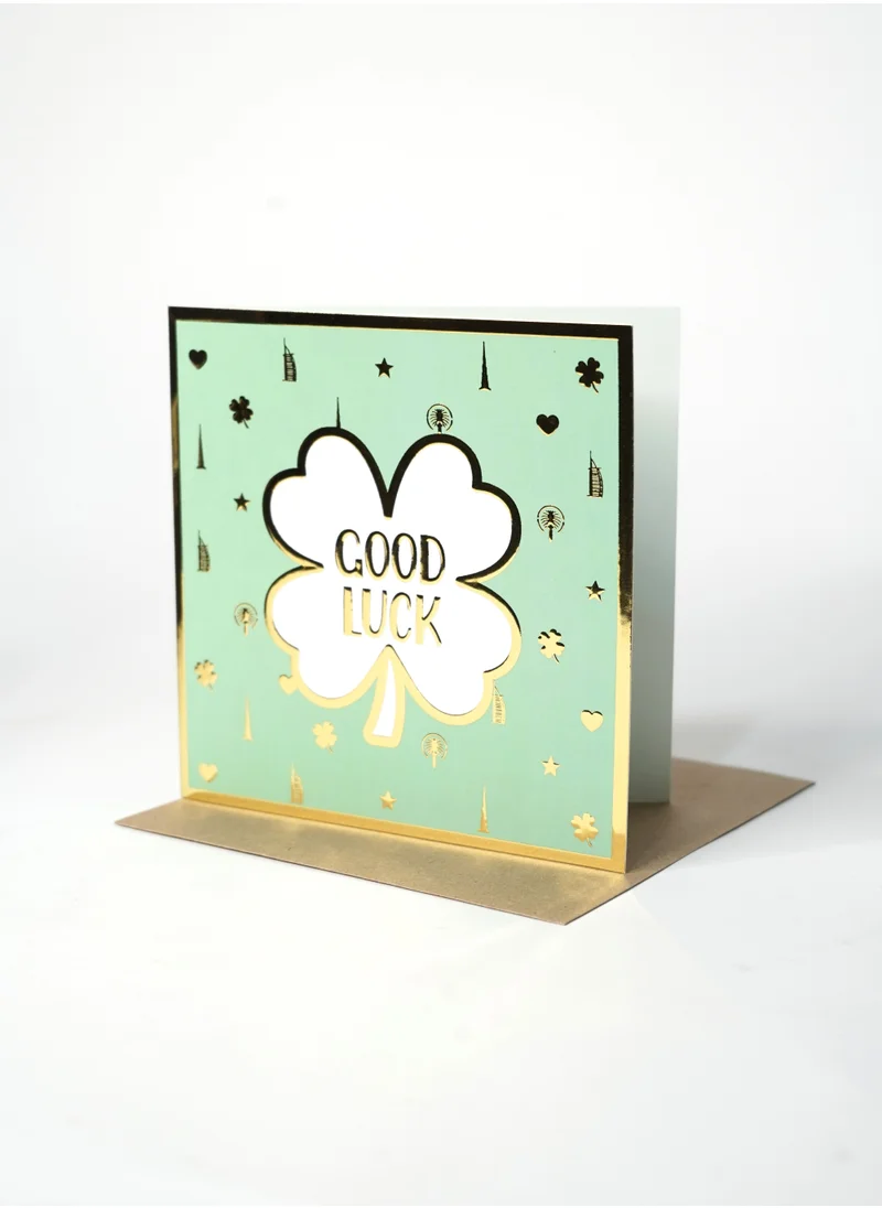 Share the Love Good Luck Gold Foil Greeting Card