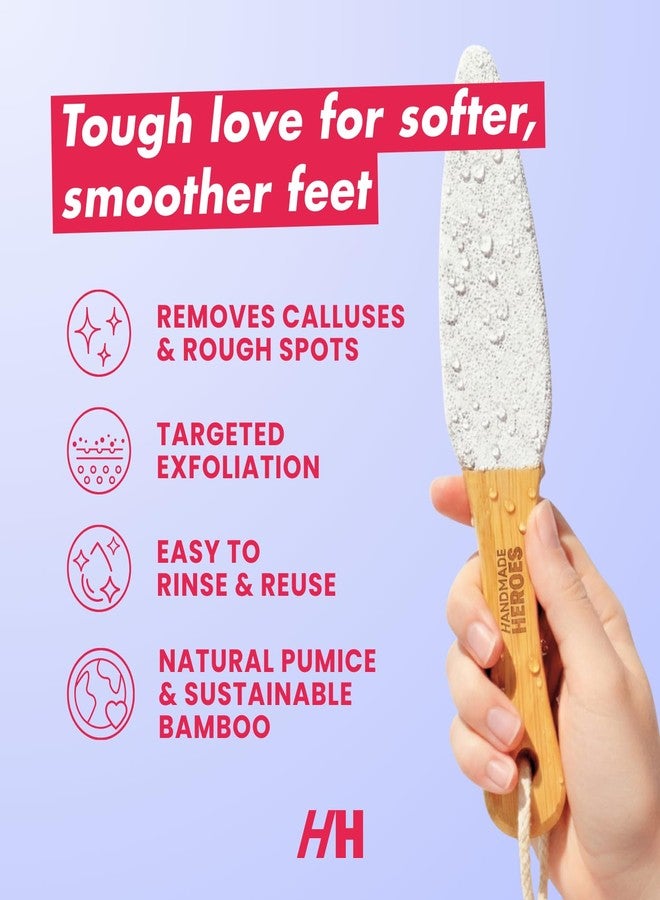 Handmade Heroes Foot Exfoliator - Deep Skin Smoother for Dry, Rough Areas & Cracked Heels - Natural Scrub for Silky Soft Skin - Image 2