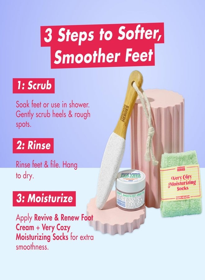 Handmade Heroes Foot Exfoliator - Deep Skin Smoother for Dry, Rough Areas & Cracked Heels - Natural Scrub for Silky Soft Skin - Image 4
