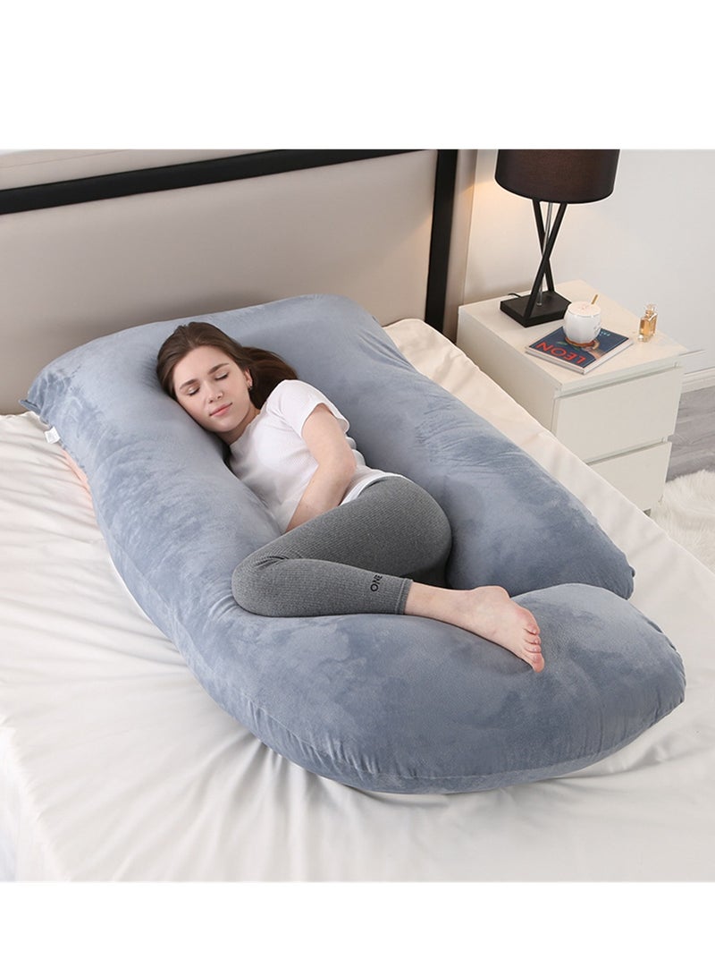 Crystal Velvet Maternity Pillow Maternity Belly Support Pillow Core Side Sleeping Pillow Waist Support Pillow - Image 2