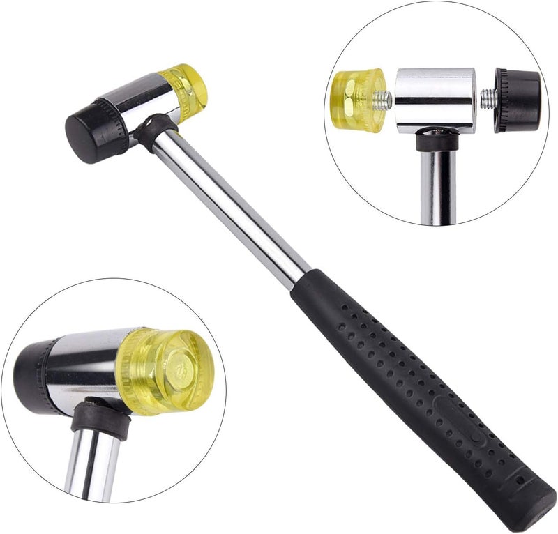 KUUQA Metal Ring Mandrel Ring Sizer Ring Sizer Gauge Set Rubber Hammer Mallet Wood Ring Mandrel Adjuster Stick with 2 Piece Jewelry Polishing Cloths Jewelry Making Kit - Image 3