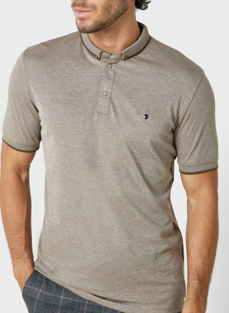 Robert Wood Slub Polo Shirt - Image 3