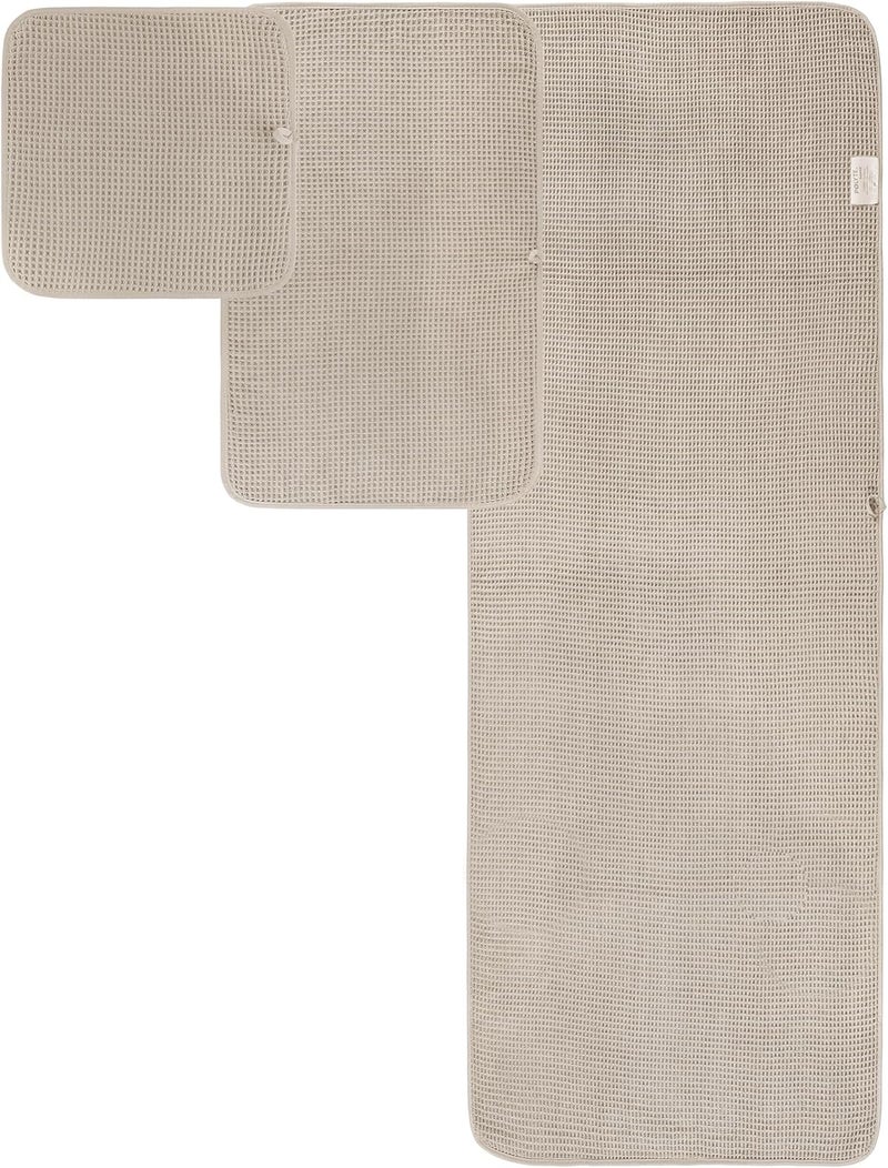 Polyte Oversize, 60 x 30 in., Quick Dry Lint Free Microfiber Bath Towel Set, 6 Piece (Waffle Weave) - Image 2