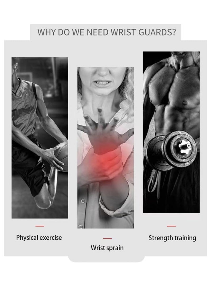1 أحزمة معصم داعمة للمعصم قابلة للتعديل أحزمة معصم داعمة للمعصم لرفع الأثقال للياقة البدنية والتهاب الأوتار والتهاب المفاصل الرسغي، أحزمة معصم لتخفيف آلام المعصم، مرنة للغاية (أسود) - Image 4