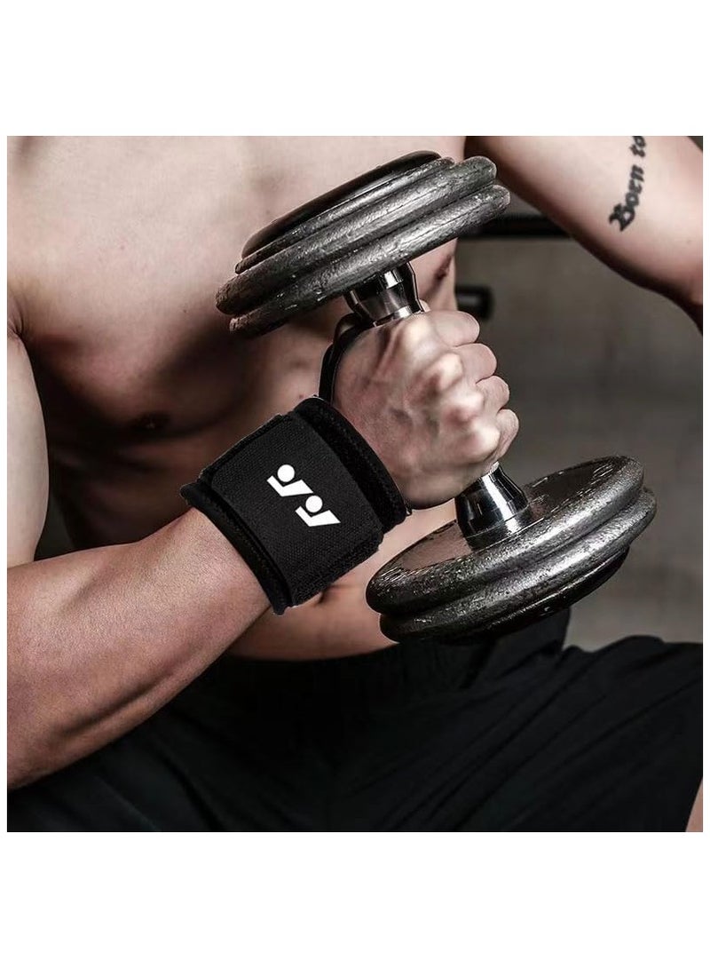 1 أحزمة معصم داعمة للمعصم قابلة للتعديل أحزمة معصم داعمة للمعصم لرفع الأثقال للياقة البدنية والتهاب الأوتار والتهاب المفاصل الرسغي، أحزمة معصم لتخفيف آلام المعصم، مرنة للغاية (أسود) - Image 3
