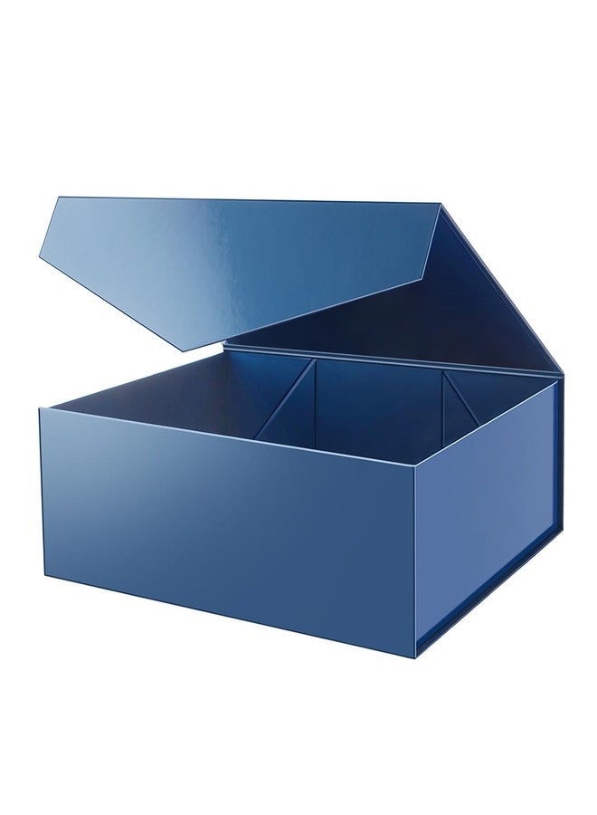 PACKHOME 17x14.5x5.5 Inches, Extra Large Gift Box with Lid, Magnetic Closure Box for Clothes and Large Gifts (Glossy Blue) - Image 1