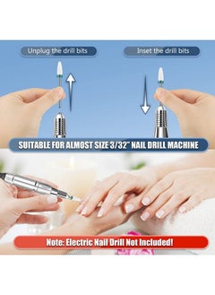 Depvko 13Pc Nail Drill Bits Set Drill Bits For Nails 3Pcs Tungsten Carbide Drill Bits+ 3Pcs Ceramic Efile Nail Drill Bits+ 6Pcs Diamond Drill Bits+ 1Pcs Brush 3/32 Inch Nail Bits For Nail Drill  - Image 5