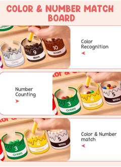 Joshberg Magnetic Color and Number Maze Puzzle Board Game for Toddlers Toddler Activities Counting & Matching Games,Learning Fine Motor Skills for Preschoolers  - Image 4