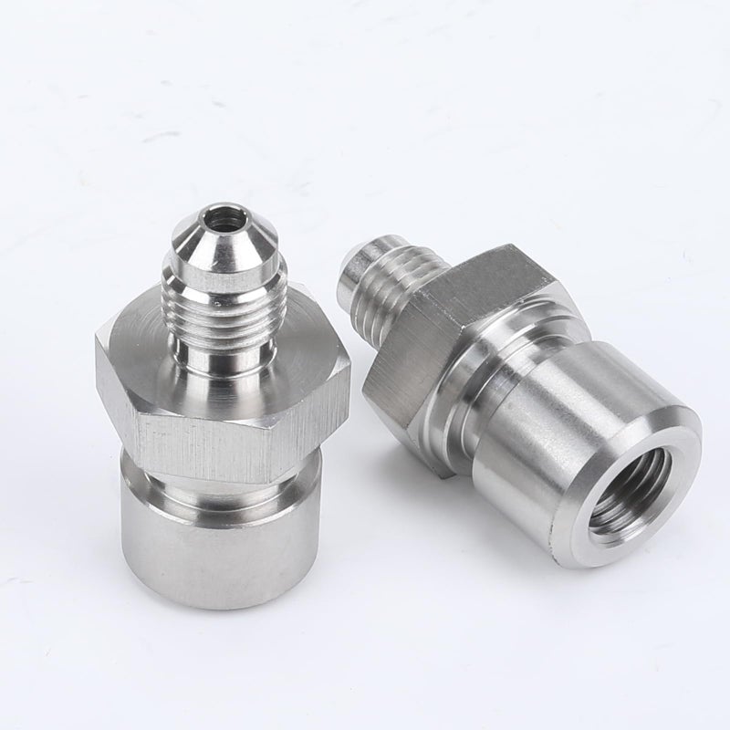 AC PERFORMANCE 3 AN Male to 38 x 24 Inverted Flare Adapter for 316 Brake Line Stainless Steel Pack of 2 - Image 2