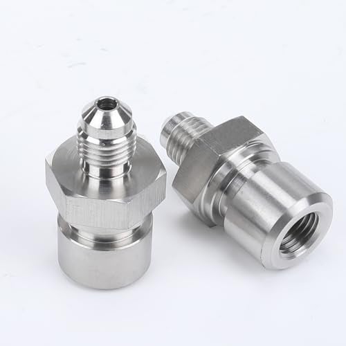 AC PERFORMANCE 3 AN Male to 38 x 24 Inverted Flare Adapter for 316 Brake Line Stainless Steel Pack of 2 - Image 1