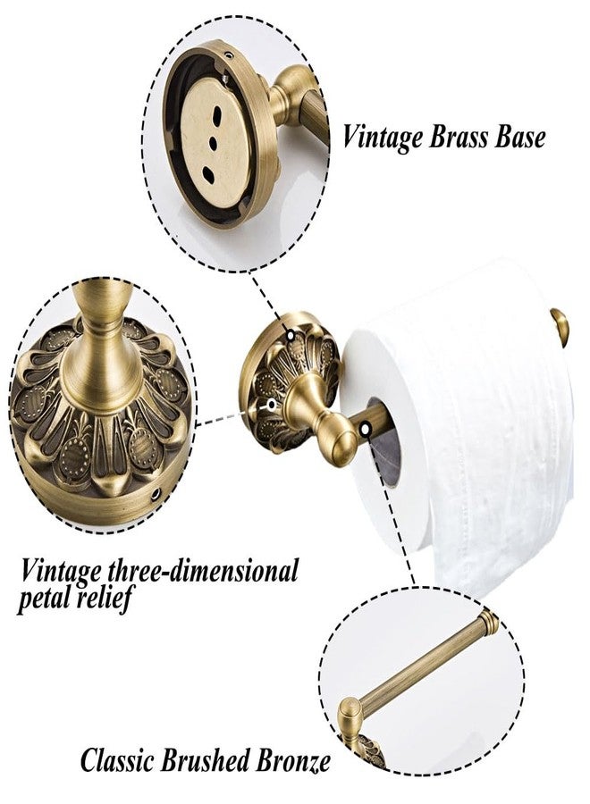 Celbon Antique Toilet Roll Holder Brass Material Toilet Paper Holder for Loo Roll Bathroom Paper Tissue Bar 20cm for Bathroom Toilet Paper Storage Brush Bronze … (Brush Bronze) - Image 2