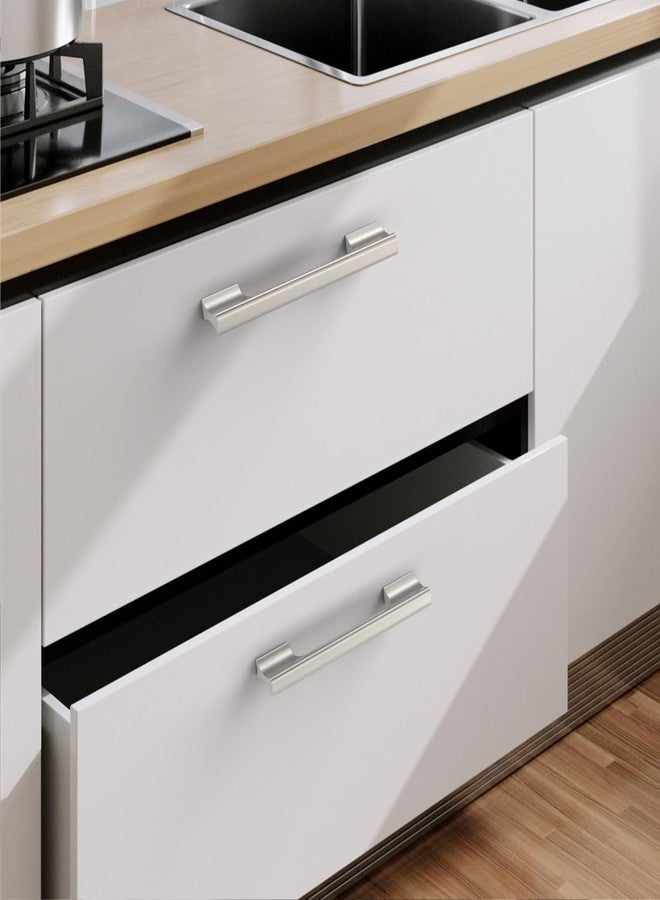 9BUILD 10 Pack Brushed Satin Nickel Cabinet Pulls 5 Inch Cabinet Handles Kitchen Cabinet Hardware Kitchen Handles for Cabinets Kitchen Pulls Drawer Handle - Image 2