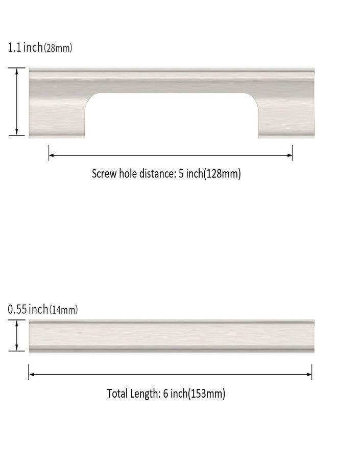 9BUILD 10 Pack Brushed Satin Nickel Cabinet Pulls 5 Inch Cabinet Handles Kitchen Cabinet Hardware Kitchen Handles for Cabinets Kitchen Pulls Drawer Handle - Image 3