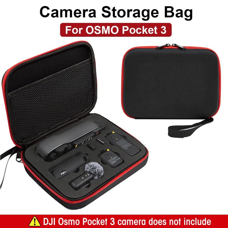Verilux Black Carrying Case For Dji Osmo Pocket 3 Camera,Dji Camera Storage Bag With Hand Strap,Travel Accessories Case,No Camera-Polyurethane - Image 2