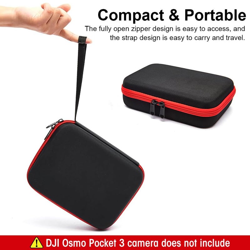 Verilux Black Carrying Case For Dji Osmo Pocket 3 Camera,Dji Camera Storage Bag With Hand Strap,Travel Accessories Case,No Camera-Polyurethane - Image 5