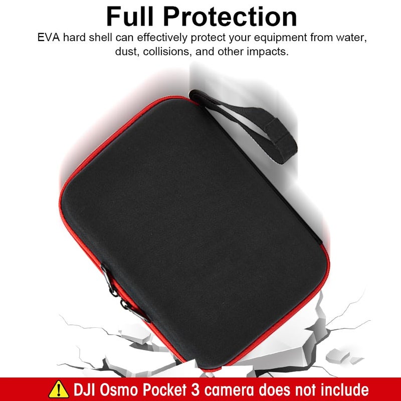Verilux Black Carrying Case For Dji Osmo Pocket 3 Camera,Dji Camera Storage Bag With Hand Strap,Travel Accessories Case,No Camera-Polyurethane - Image 4