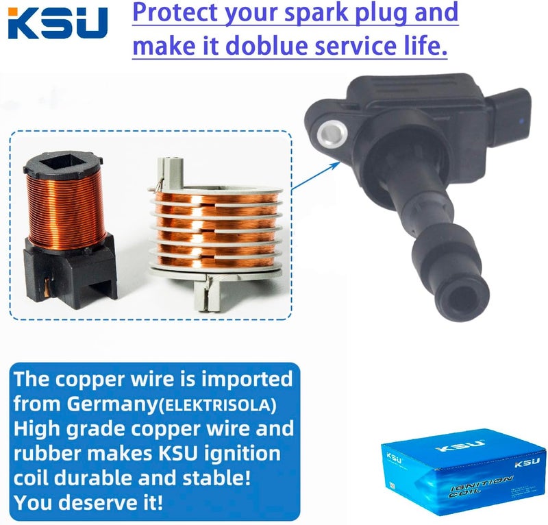 KSU Ignition Coil Pack for Hyundai Elantra and Kia Forte 2.0L L4 (2015-2023) - Image 4