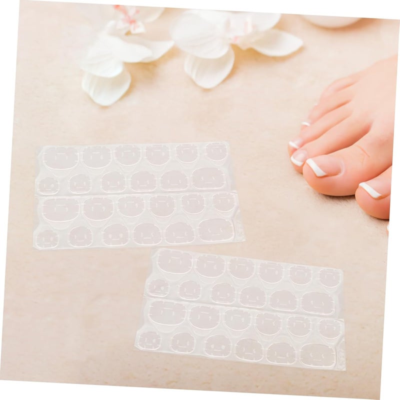 Healifty 50 Sheets Nail Adhesive Tabs for Press Toenail Stickers Strong Sticky Double Sided Gel Pads Manicure Supplies for DIY Nail Art and Artificial Tips for Daily and Special Occasion - Image 2